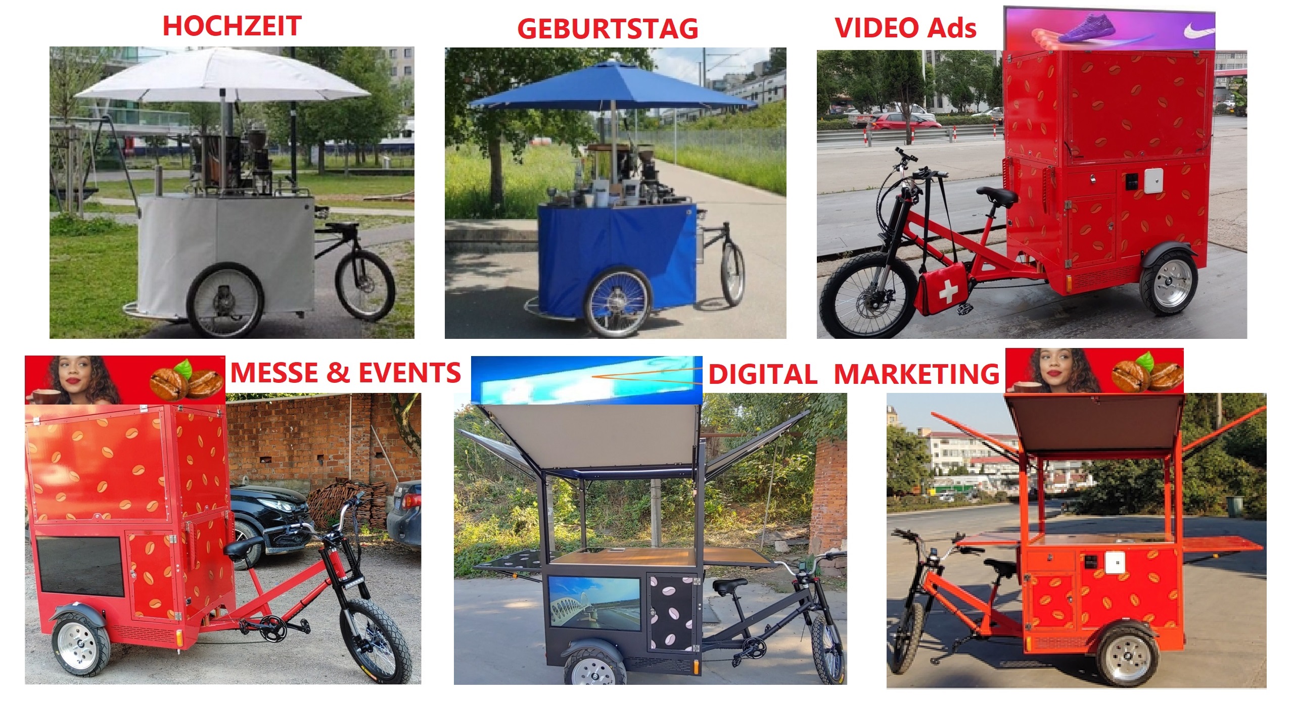 Coffee-Bike-Schweiz.ch – Kaffeemobil für Messe & Events inkl. Barista schweizweit mieten. Zürich, Basel, Bern, Davos, Luzern, Aargau USW.